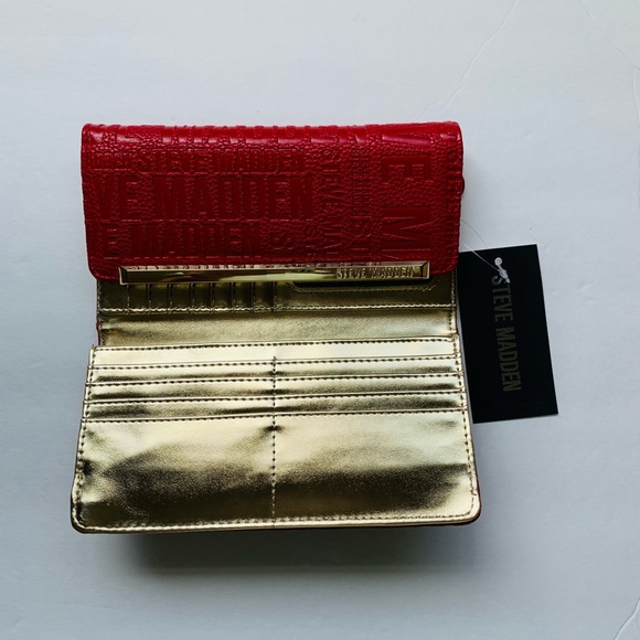 Steve Madden Tri-Fold Wallet, Red, NWT - Picture 10 of 12